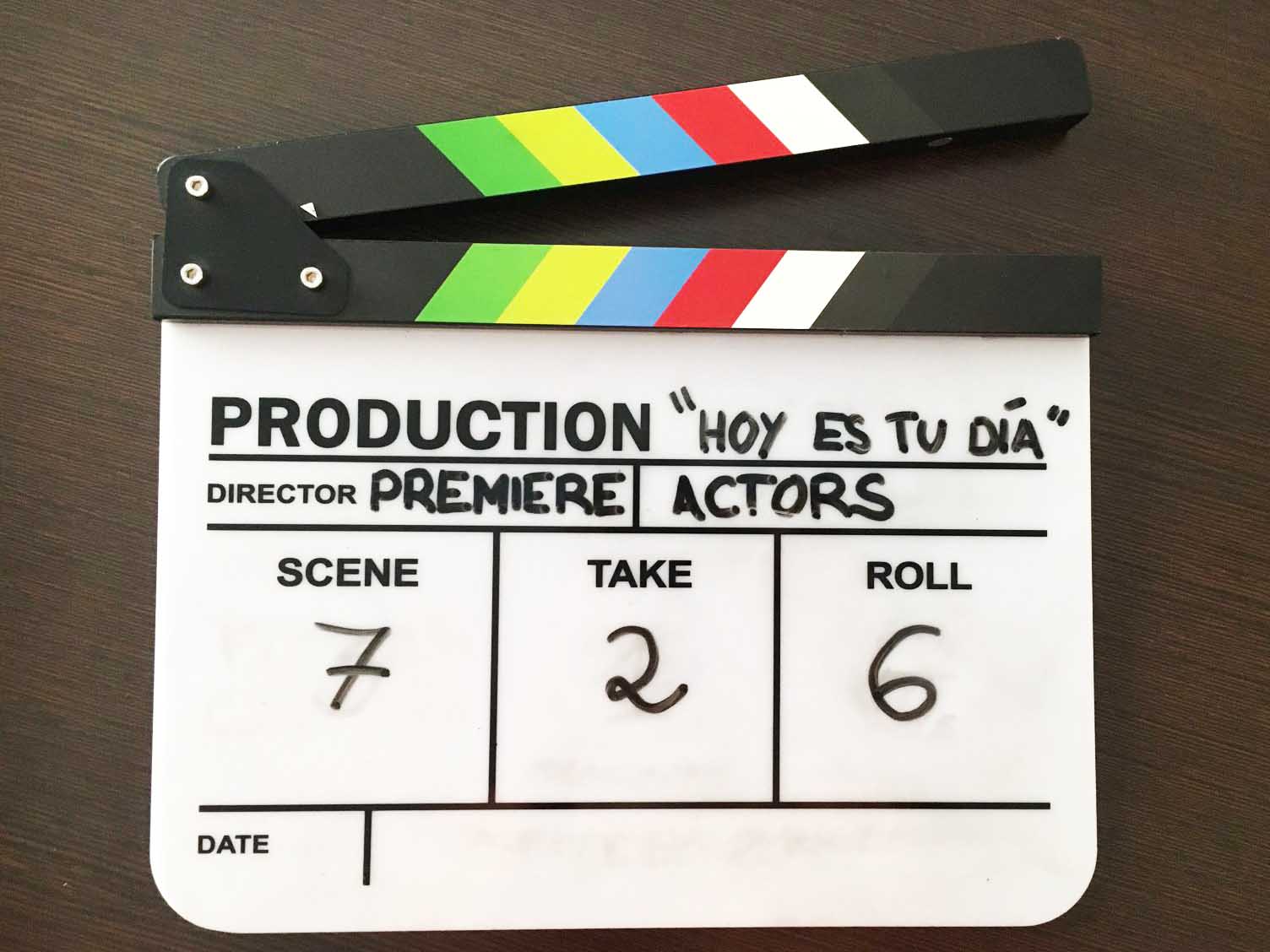 Claqueta de Cine Negra Pizarra Director de Peliculas Profesional